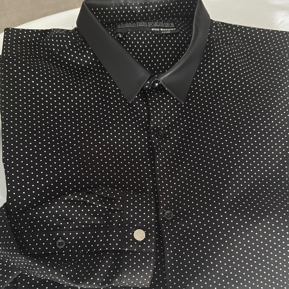 THE KOOPLES Black Polka Dot Men's Shirt